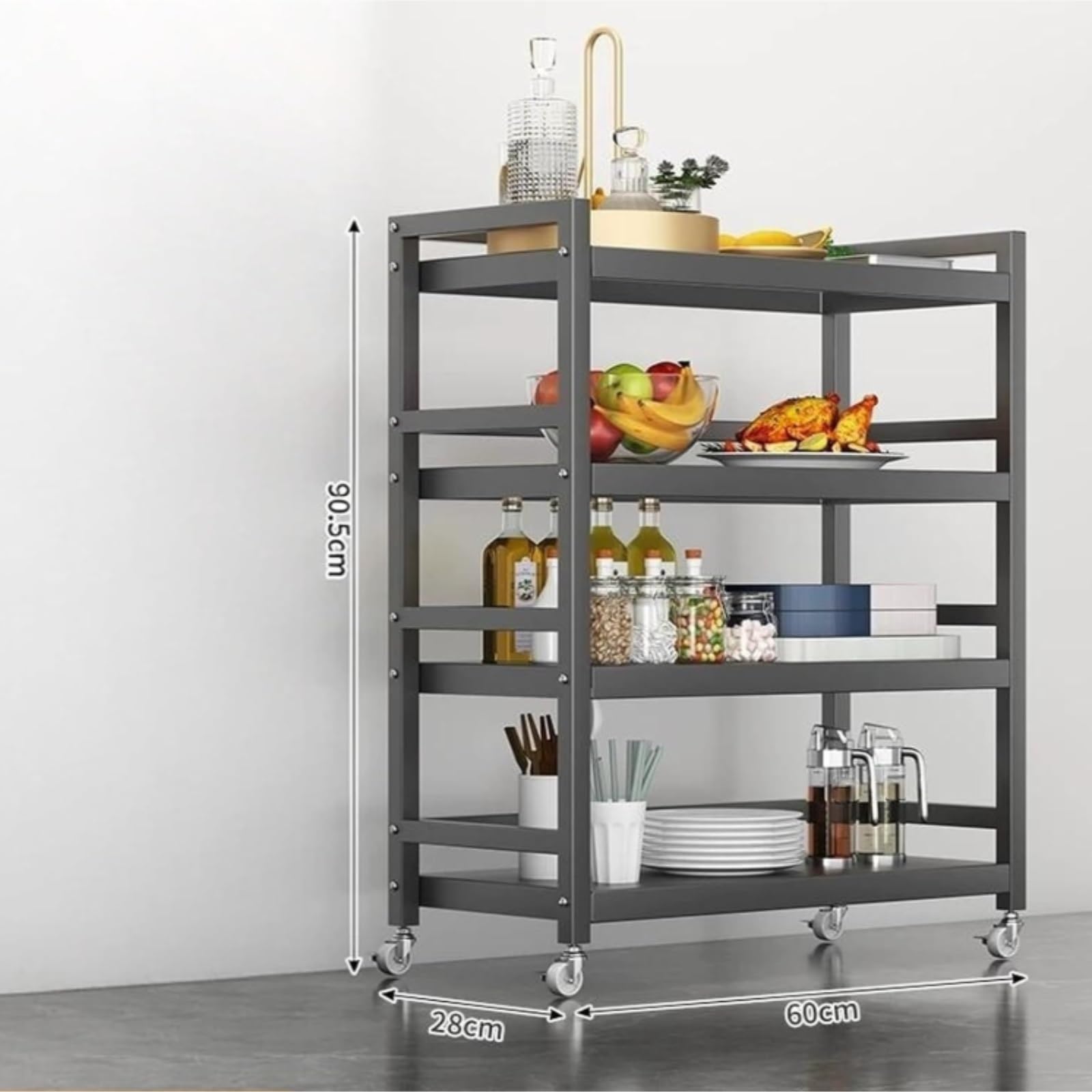 Carrello portavivande da cucina Carrello multiuso con ruote