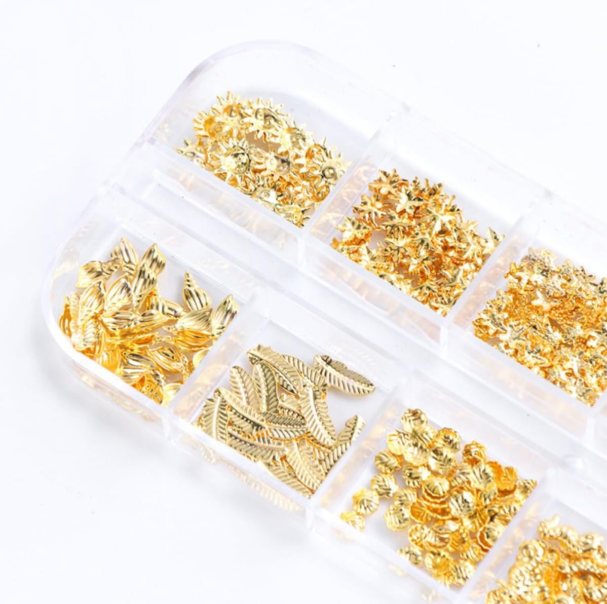 Gold Metal Nail Studs for DIY Nail Art and Themed Decorations