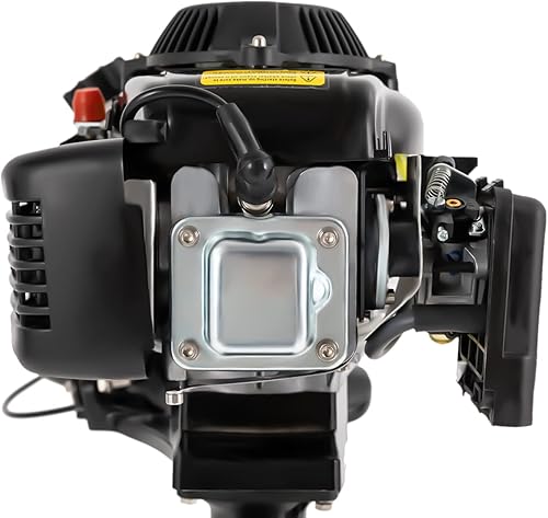 Miniatura 8 de Motor fuera de borda de 4 HP, motor de arrastre de barco de 4 tiempos y 2900 W con sistema de encendido CDI, modelo de gasolina refrigerado por aire