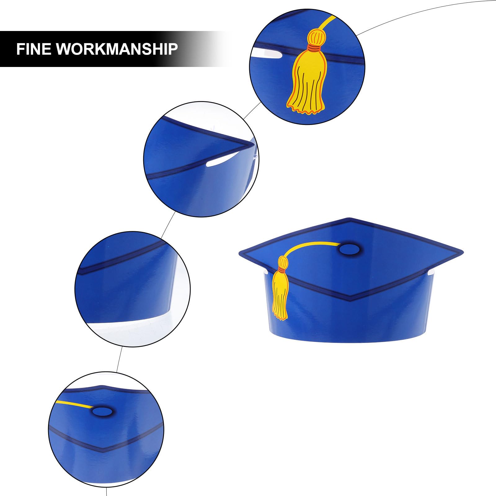 Amosfun Pz Oggetti Di Scena Per Cappelli Di Carta Da Dottore Cappello Di Laurea Di Carta Cappelli Di Laurea Di Bomboniera Festa Di ta Alunno Diplomato Trucco