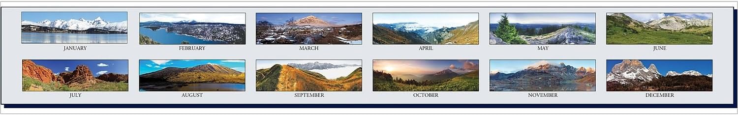 House of Doolittle Earthscapes Recycled Monthly Desk Pad Calendar, Mountains of The World Photos, 22 x 17, Black Corners,12-Month(Jan-Dec): 2023