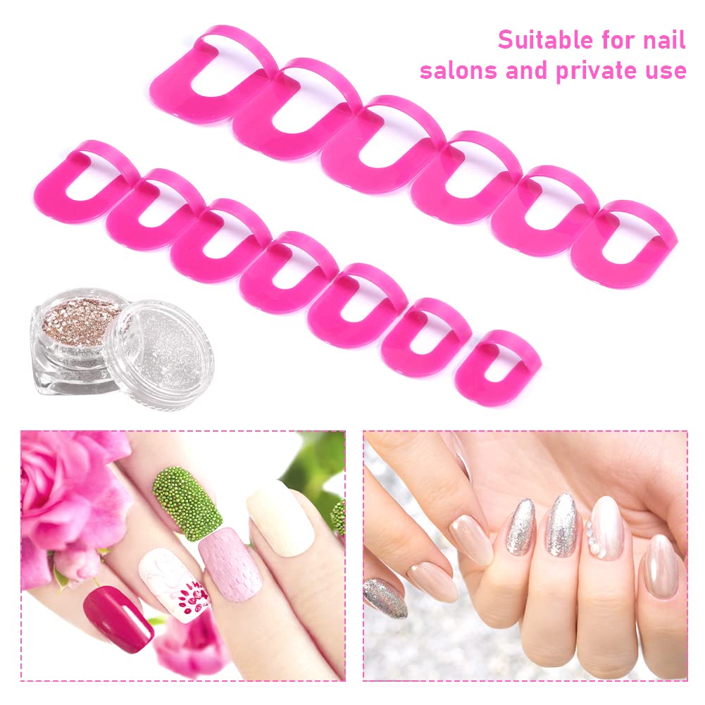 52 Pièces Pochoir de Vernis à Ongles, 10 Tailles Nail Polish Pochoir Réutilisable Outils de Protection d'Ongles Avec Sequins, Anti-éclaboussure Manucure Outil Anti Débordeme pour Manucure Nail Art