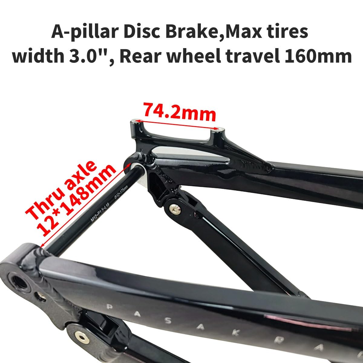 BSFHQS Vollgefedert Mountainbike Rahmen 27,5er 29er Aluminiumlegierung Scheibenbremse Fahrradrahmen 16