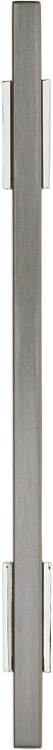 Amerock | Cabinet Pull | Polished Chrome/Black Chrome | 5-1/16 inch (128 mm) Center to Center | Urbanite | 1 Pack | Drawer Pull | Drawer Handle | Cabinet Hardware