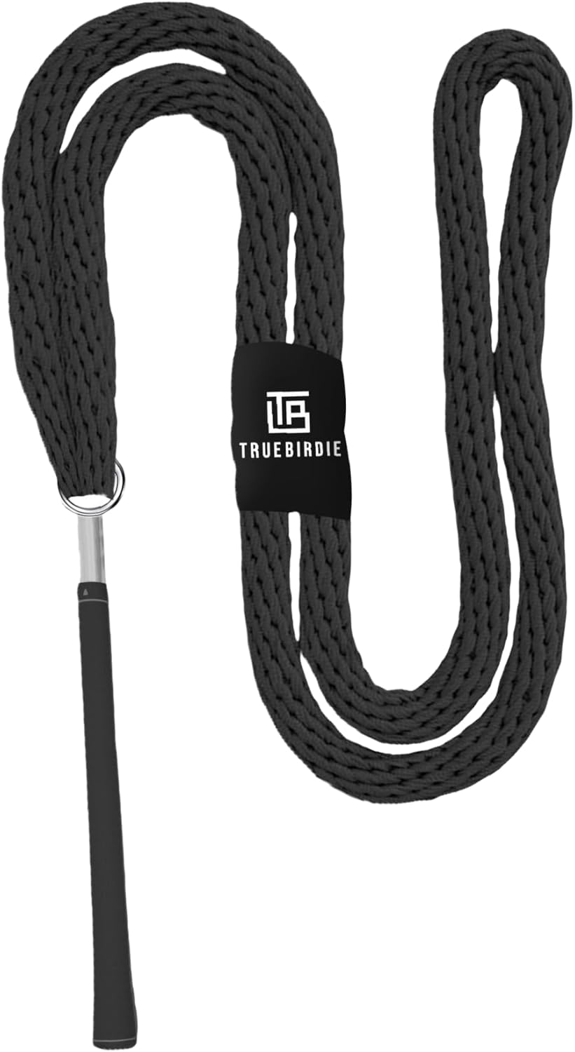 TrueBirdie Golf Swing Tempo Trainer with Real Golf Club Grip - Weighted Rope Swing Training Aid, Warm Up, Practice, Grip Trainer