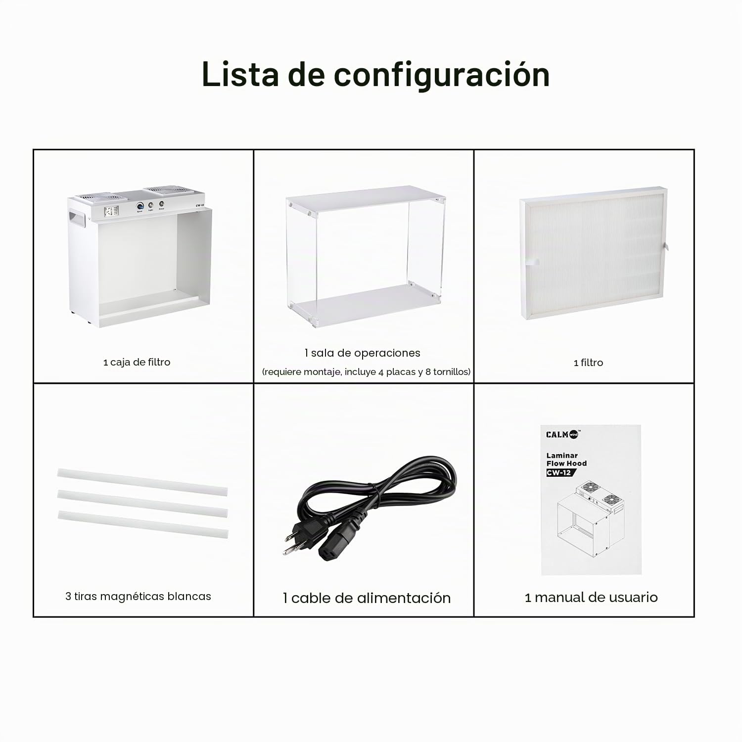 Campana extractora de flujo laminar HEPA H12 con filtro HEPA, 43 x 33 cm FFU caja de inoculación ventilador, sistema de filtro de aire de doble ventilador, campana de flujo laminar portátil para