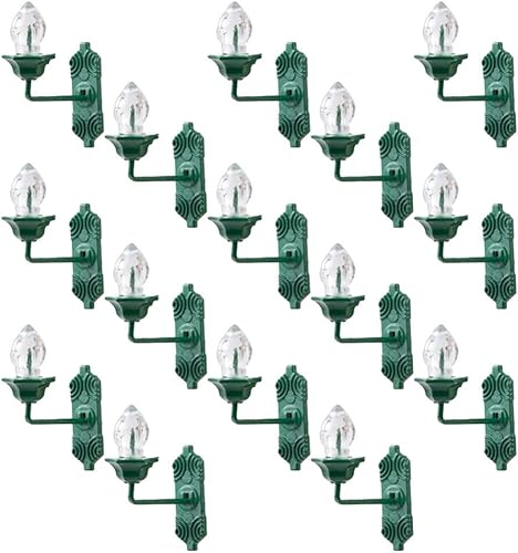 Yardwe 25pcs lámpara modelo miniatura apliques de pared decoraciones para Salas de Casa Led decoración camino linterna poste vintage calle miniatura