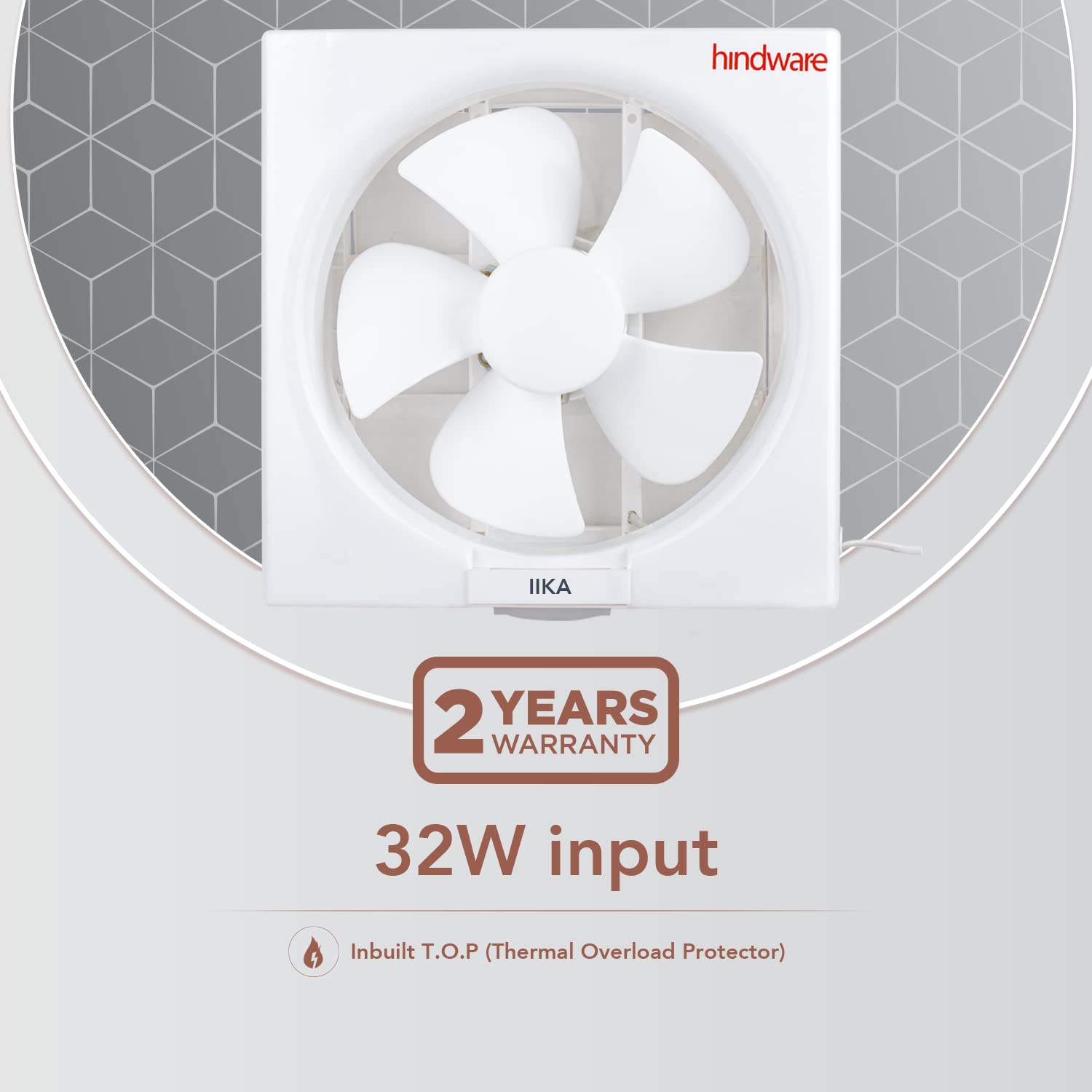 Hindware Ilka Exhaust Fan - Odorless Air -4