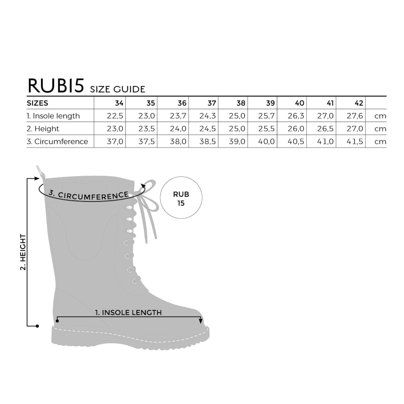 Ilse Jacobsen RUB15-323 Damen Halbschaft Gummistiefel