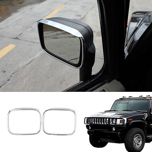 Compatible con espejo retrovisor Hummer H2 2003-2009, protectores de lluvia, espejo retrovisor, cejas de lluvia para accesorios Hummer H2 2003-2009
