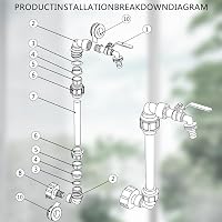 HuaMuDM IBC tartály csap S60 x 6 3/4 hüvelyk esővíz tank kifolyó csatlakozó 4