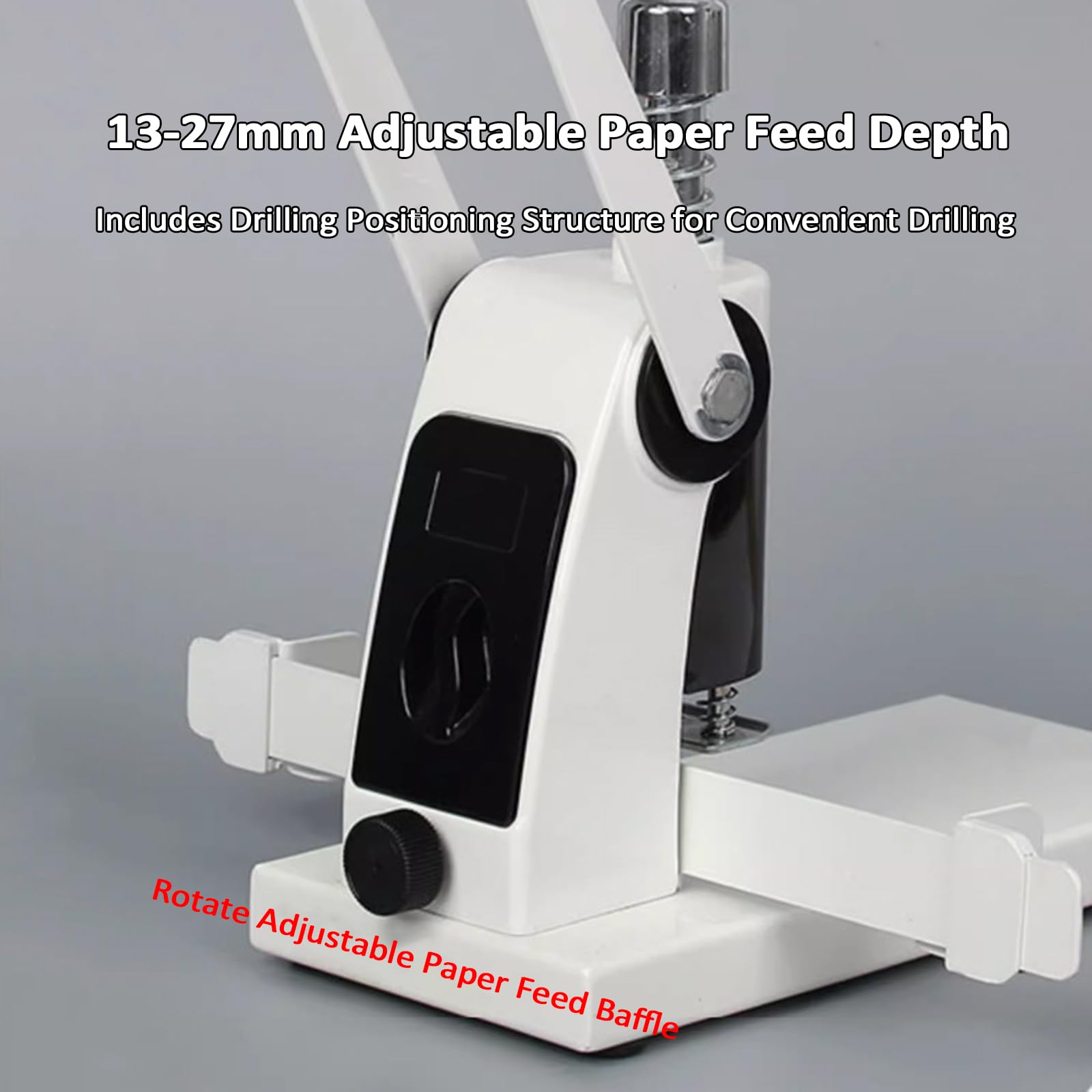 Perforatrice Manuale/elettrica a Foro Singolo, Perforatrice Ad Alta capacità da 30/45 Mm, con 6 Punte, Perfora Fino a 300 Fogli di Carta A4 da 80 G, per Casa, Scuola O Ufficio