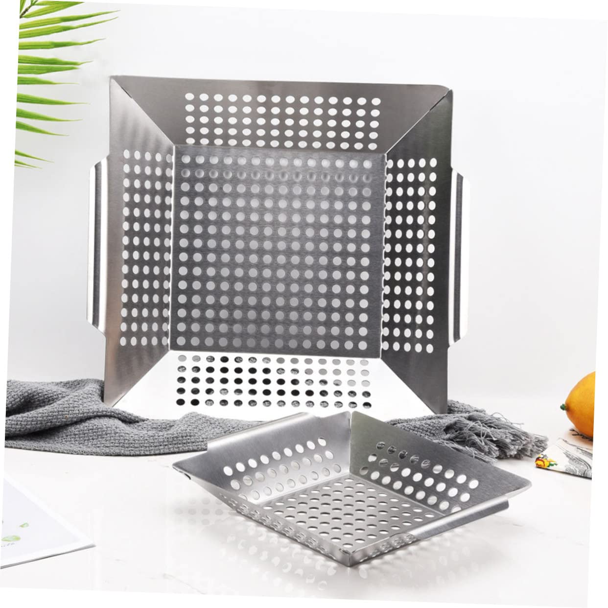Sosoport 2pezzi Inossidabile Per Barbecue Multifunzionali Per Verdure e Carne Per - e Grigliate All