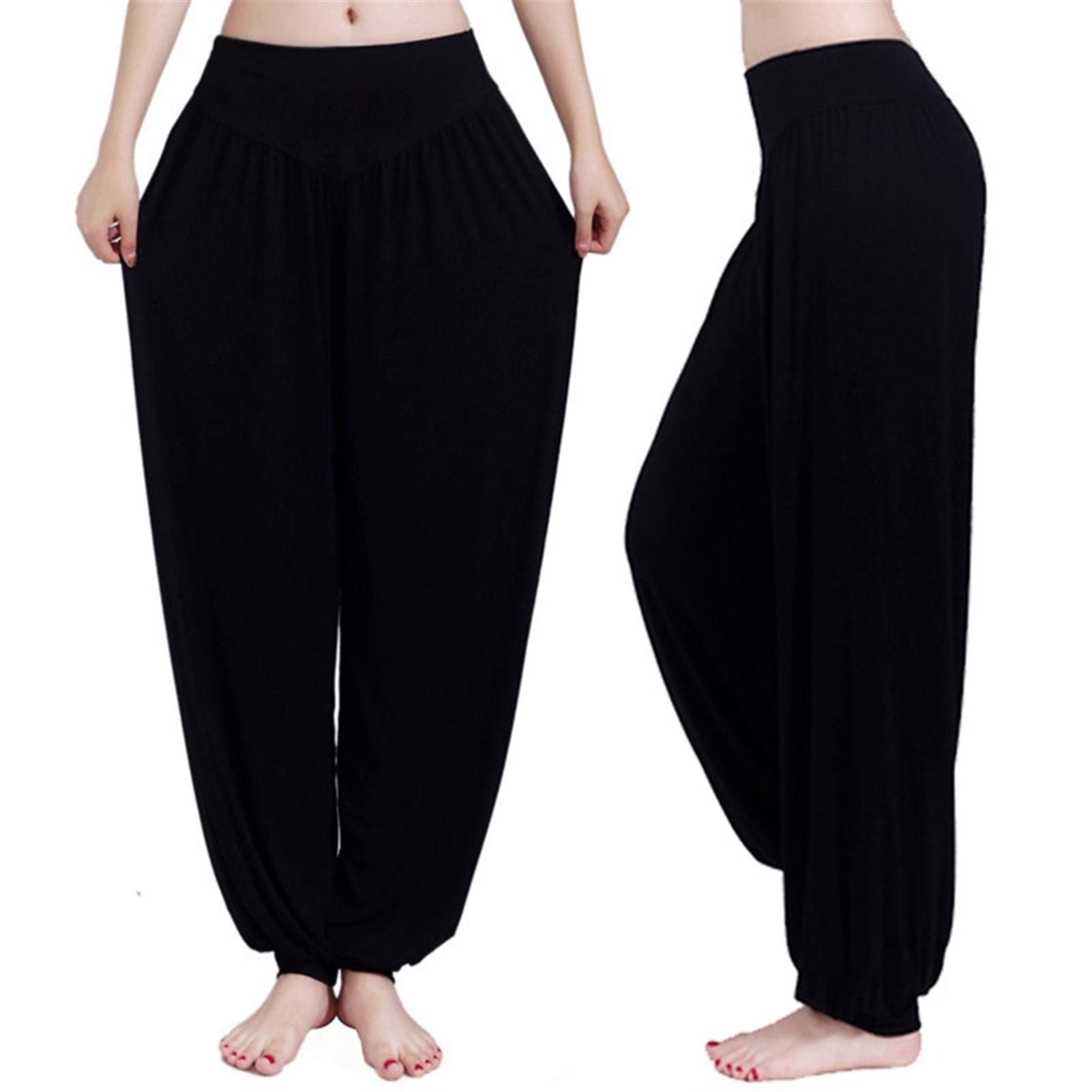 Pantalones De Yoga De Pierna Ancha Mujeres Sueltas Pantalones Largos Pantalones De Yoga Danza Suave Pantalones De Hogar Pantalones De Yoga