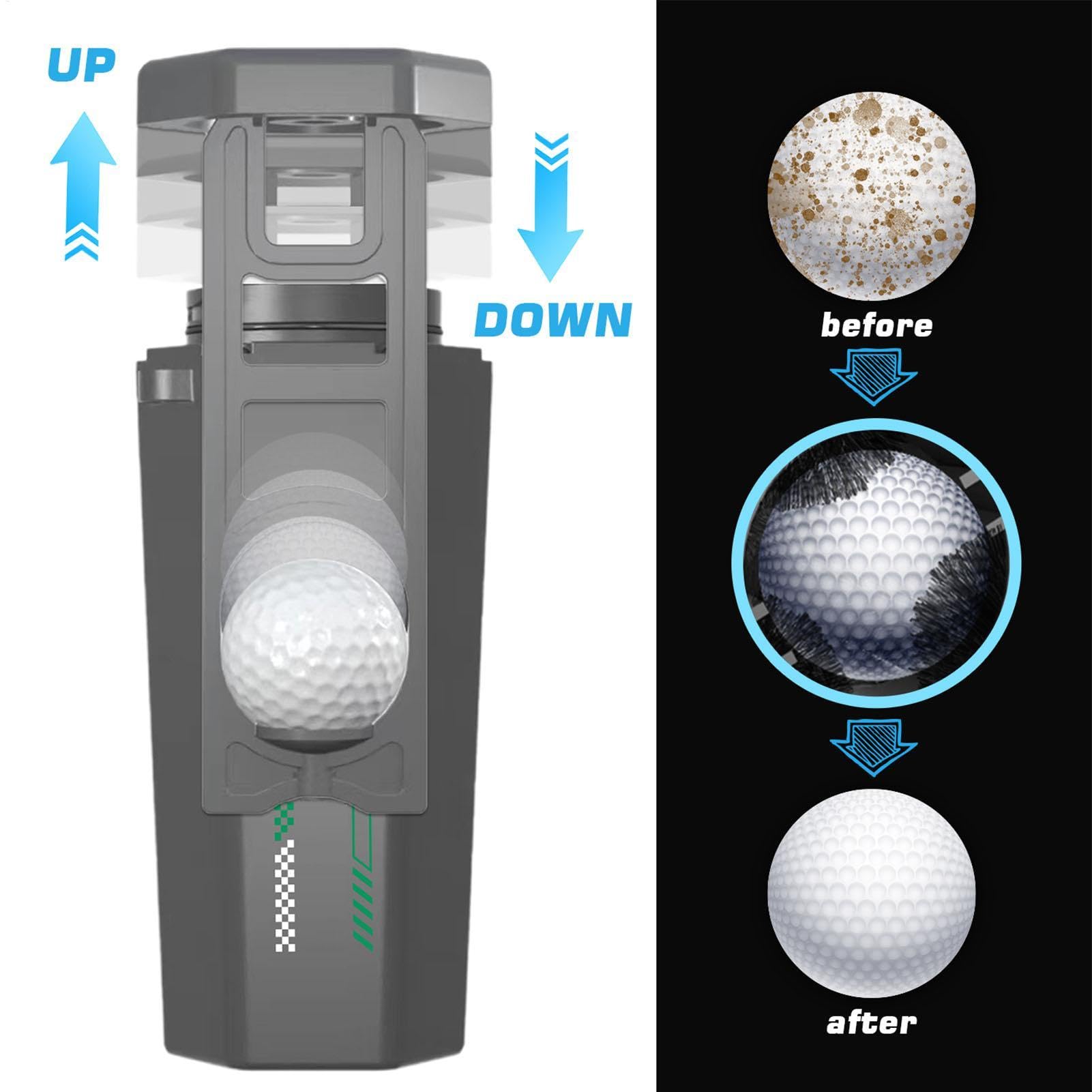 Tragbarer Golfballreiniger: 350 g Golfball-Waschmaschine, einfach zu bedienendes Golfball-Reinigungsset, leicht zu transportieren, Golfball-Reinigungsmaschine