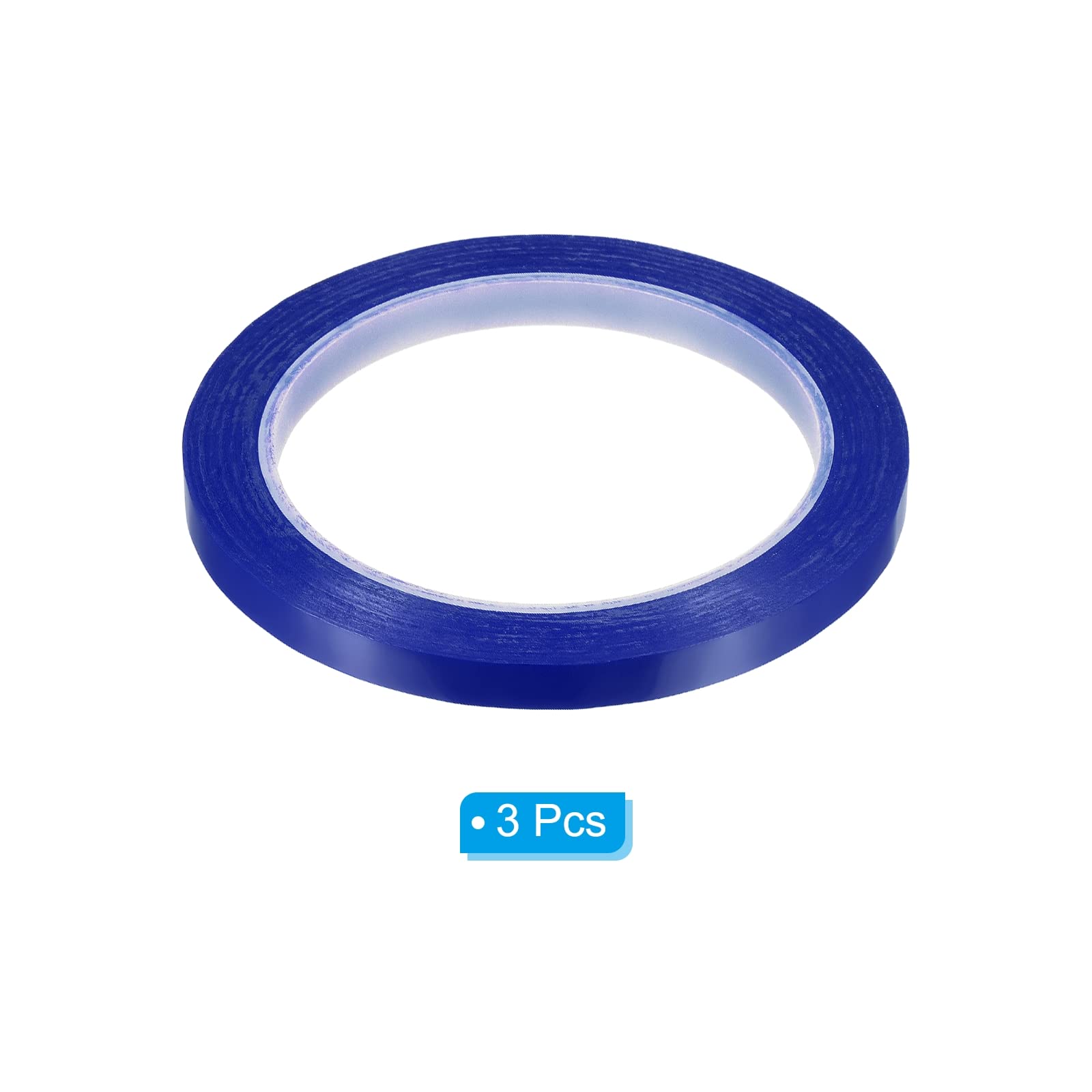 PATIKIL Whiteboard Tape 8mm X 66m, 3 Pack Thin Dry Erase Tape for Graphic Chart Marking DIY Art Blue - Image 3
