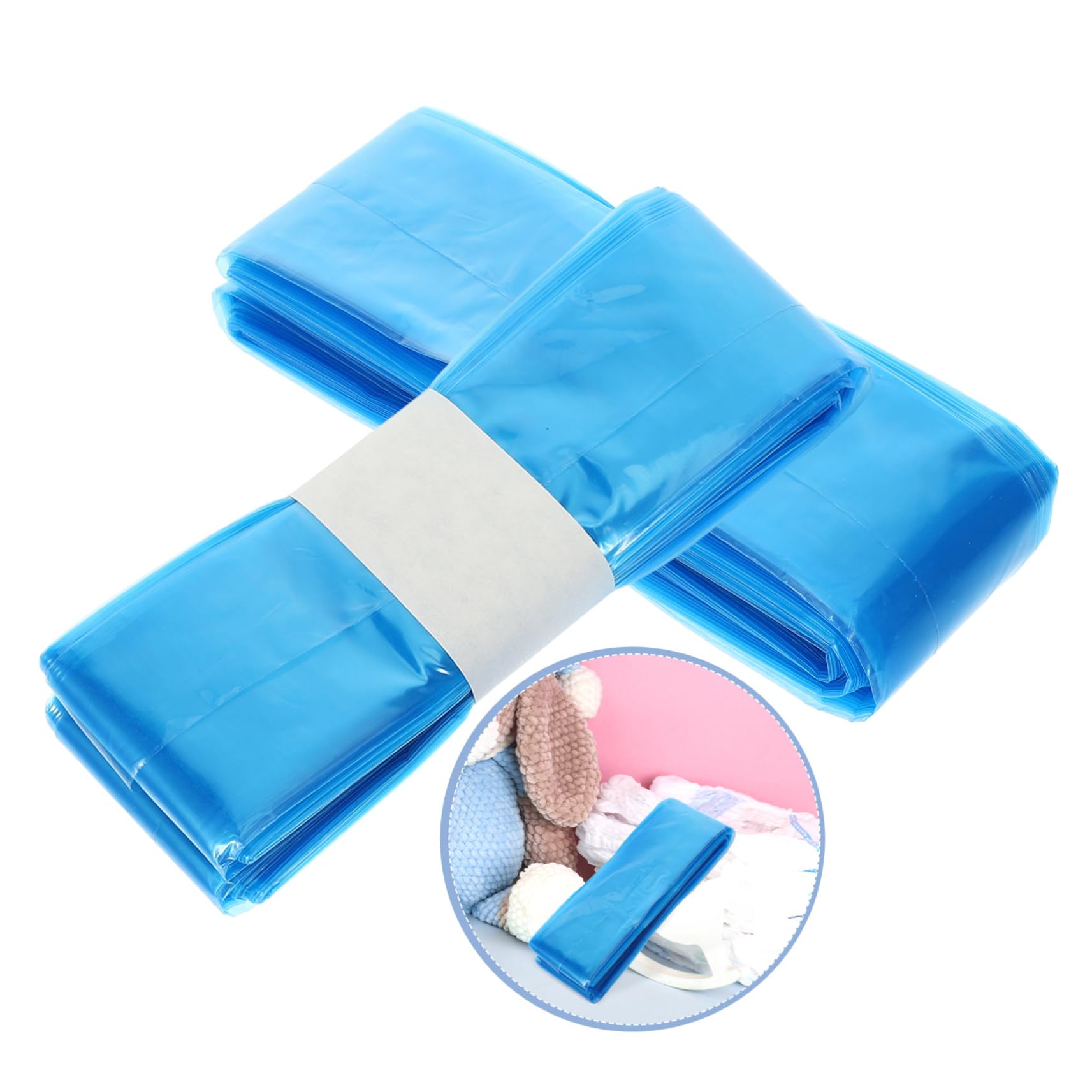 Abaodam 2 Rolls Diaper Pail Trash Bag Trashcans Diaper Sack Litter Bags Garbage Pail Trash Bin Diapers Trash Bags Garbage Cans Bins Creative Nappy Trash Containers Nappy Bags or Blue