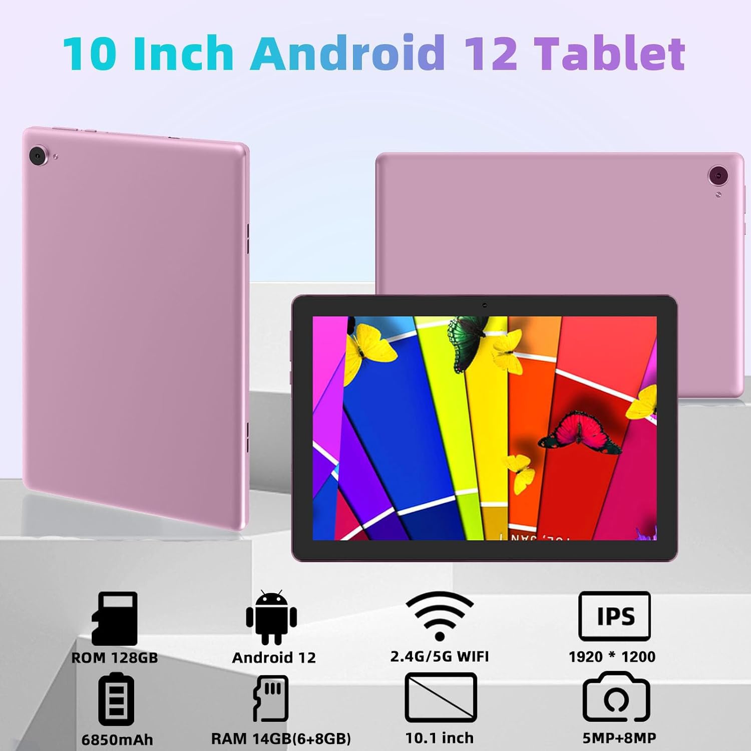 DUODUOGO Tablet 10 inch, Octa DUODUOGO Tablet 2 in 1, 10.1 inch