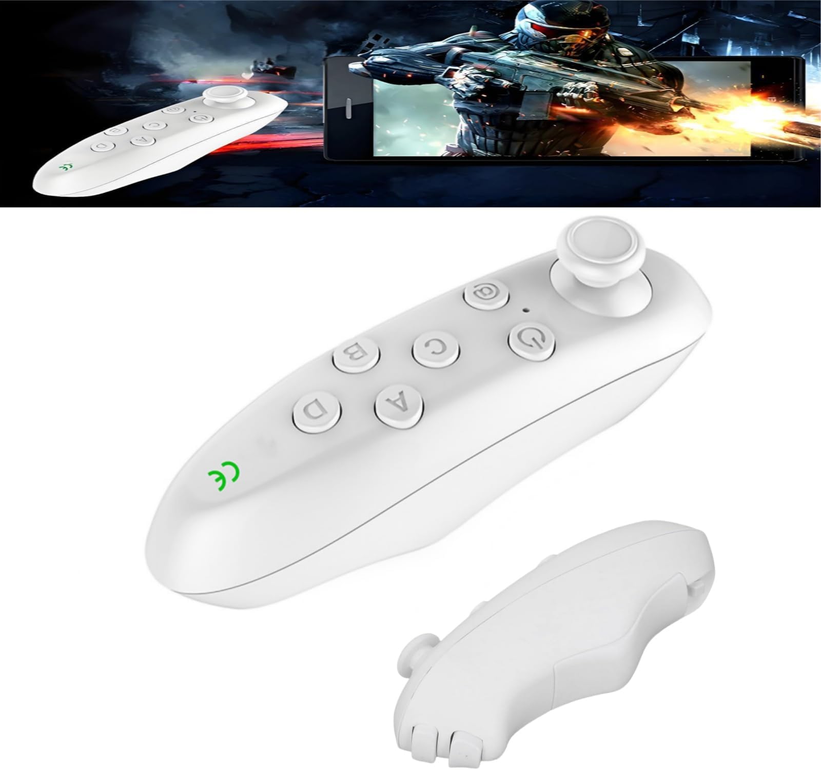 CYSFETENA VR Remote Controller, BT3.0 Mini Wirelss Multi-function VR Controller Gamepad 4 Modes Remote Joystick Modern Game Controllers for Android, for IOS, for PC