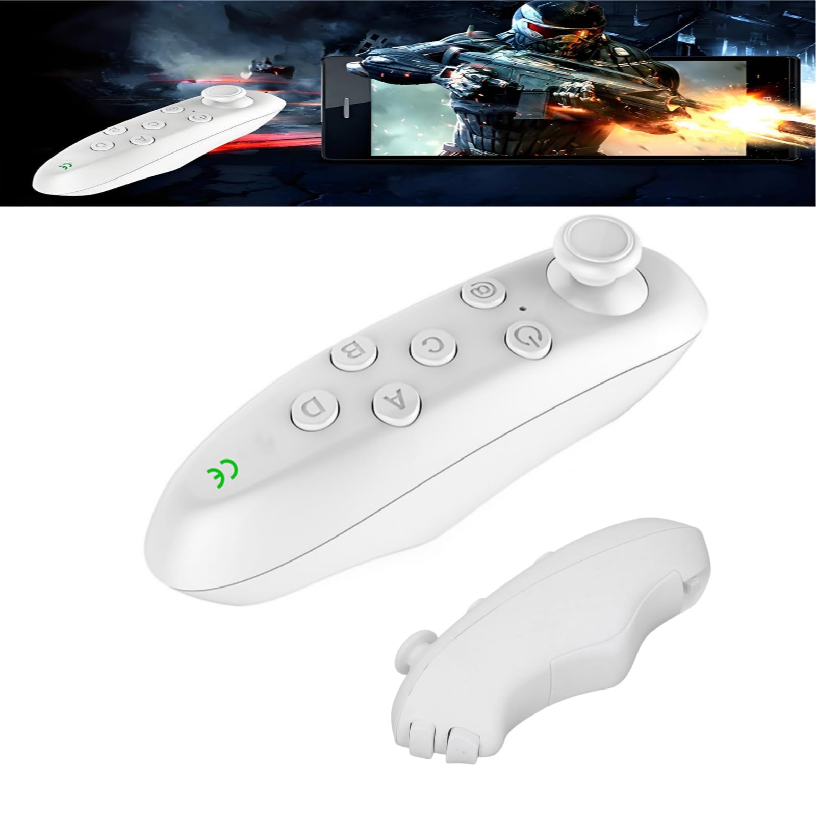 CYSFETENA VR Remote Controller, BT3.0 Mini Wirelss Multi-function VR Controller Gamepad 4 Modes Remote Joystick Modern Game Controllers for Android, for IOS, for PC