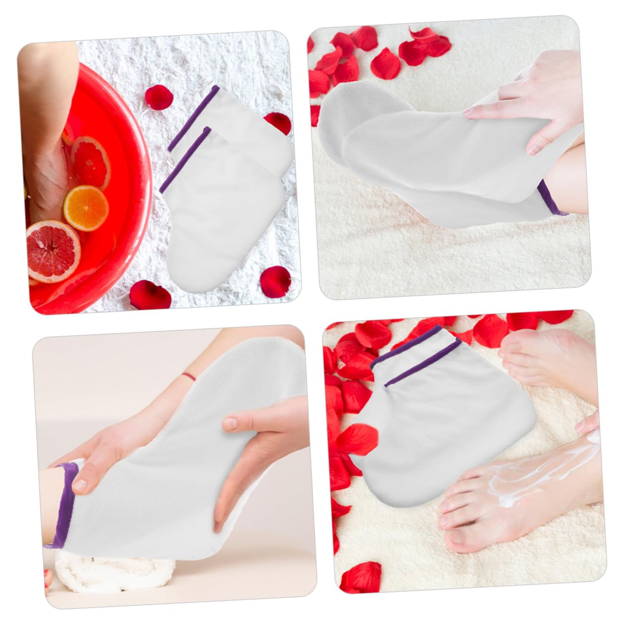 Hemobllo 1 Par de Bolsas de Tratamiento con Cera para Pies y Manos, Cubierta de Calentamiento Terapéutico de Poliéster, Cómoda y que Potencia la Retención de Calor para Cuidado en Casa