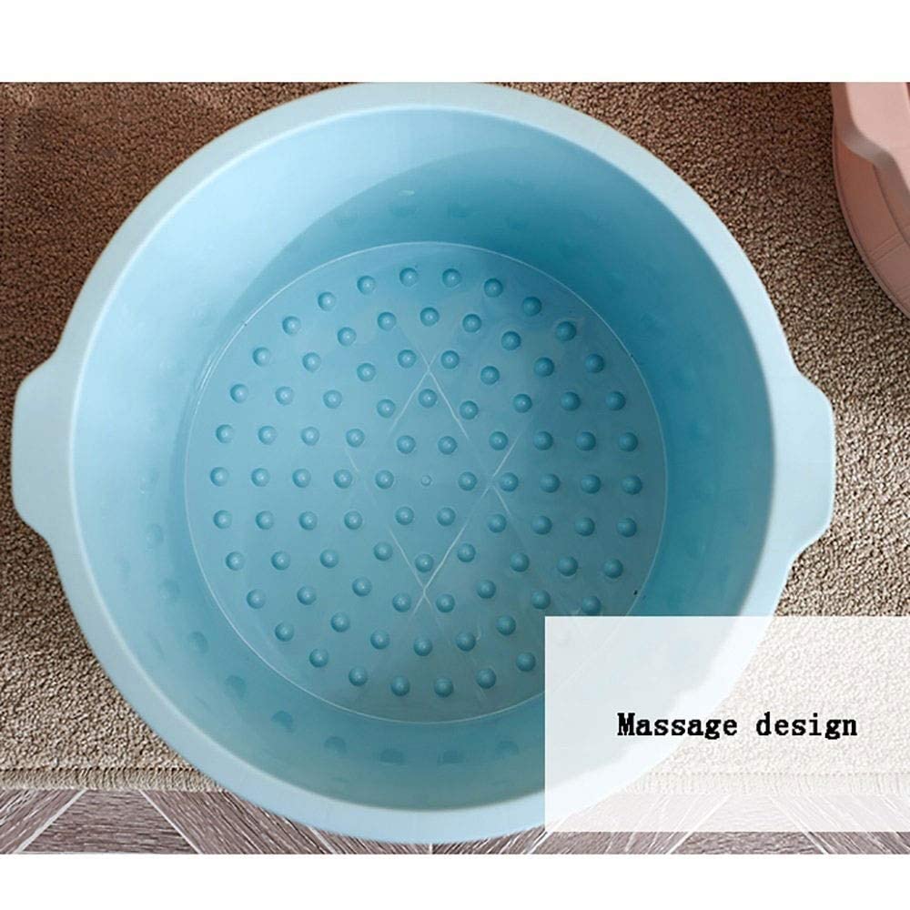 Wanienka do stóp, gruba, solidna plastikowa umywalka Spa do pedicure i masażu – idealna do moczenia stóp, paznokci u nóg (kolor: różowy) (różowy), kąpiel stóp To pursue happiness