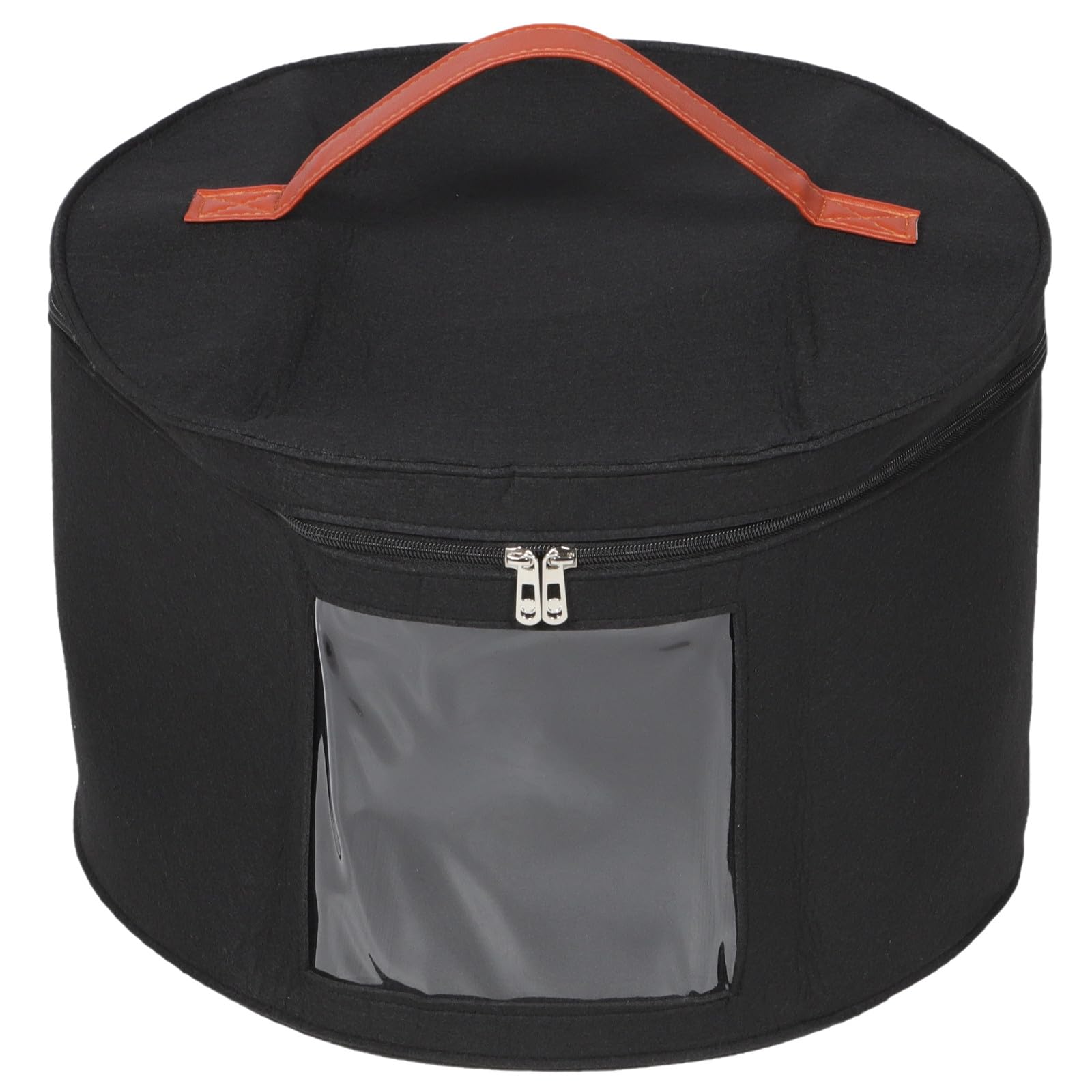 Supvox Schwarze Hutaufbewahrungsbox aus Filz 43x28cm mit Deckel Aufbewahrung für Socken Bhs und Krawatten für Schlafzimmer und Kleiderschrank