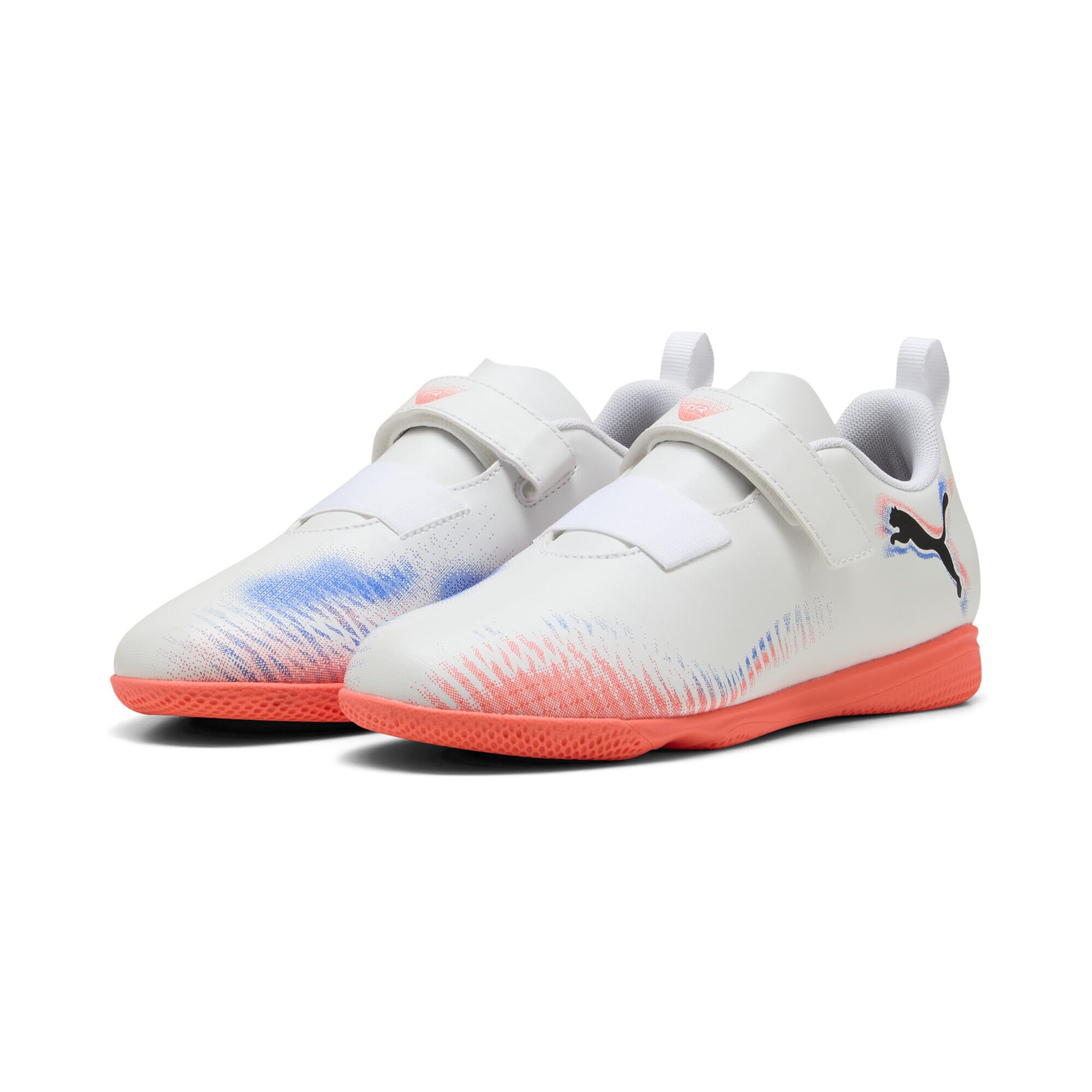 PUMA Future 8 Play V IT JR Soccer Shoe, White Black-Glowing RED, 8 UK