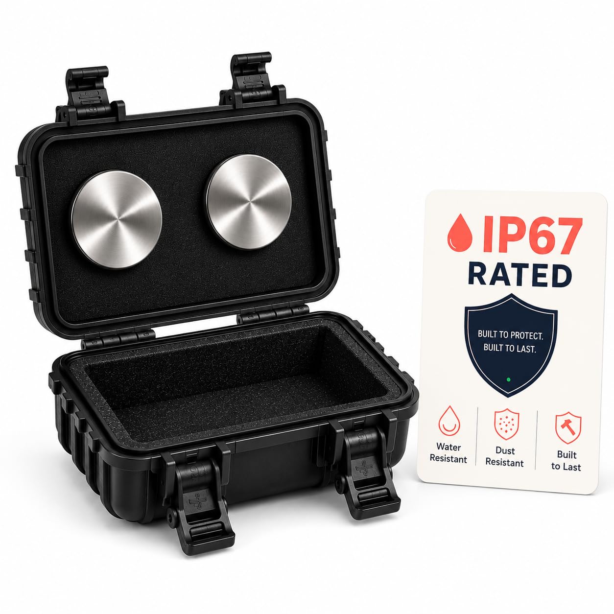 Family1st Magnetic Case for Real-Time GPS Trackers - Powerful Twin Magnets for Easy Fixing - Weatherproof & Waterproof Stash Box for Storing Keys, Cash, Meds, Fobs, Jewelry, Money and More, Black-image-8
