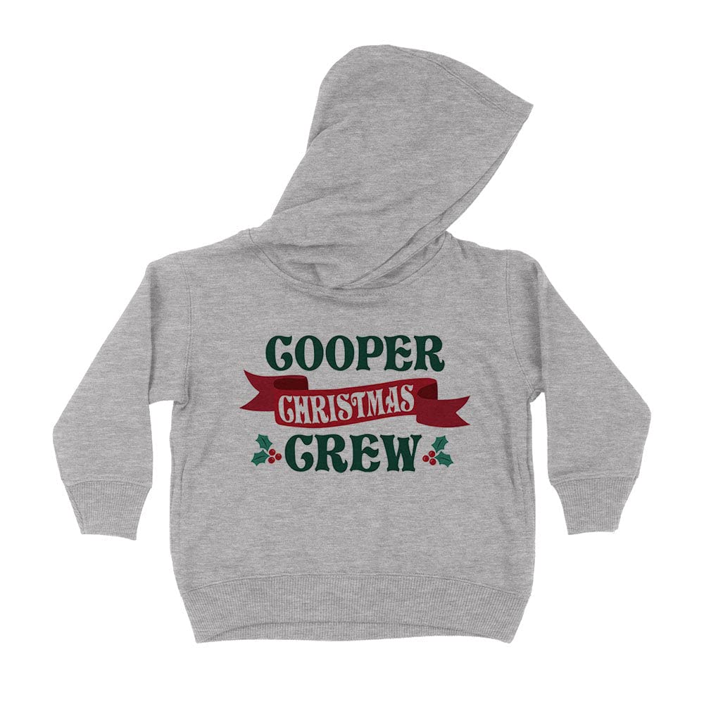 Cooper Christmas Crew Kids Hoodie Sweatshirt Toddler 2T Heather Grey