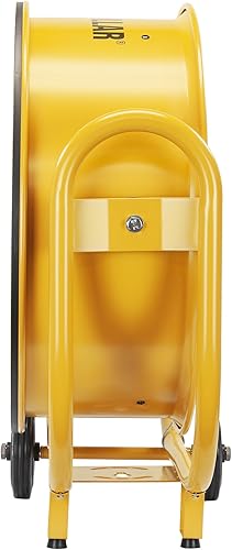 Miniatura 7 de Cat erpillar ventilador de tambor industrial de alta velocidad de 24 pulgadas con hoja de alta velocidad de grado industrial (amarillo, 3 en 1):