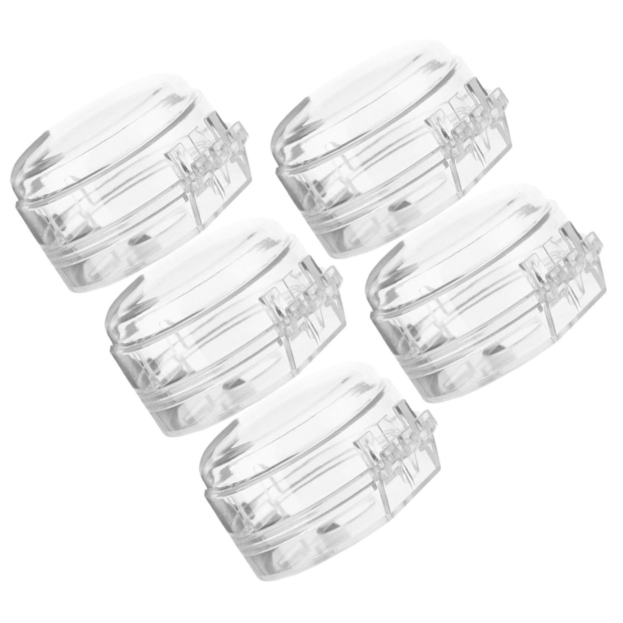 MERRYHAPY 5pcs Childproof Stove Knob Covers Transparent Gas Oven Lock Easy Install Safety Protector for Boy Girl to Prevent Accidental Burner Activation