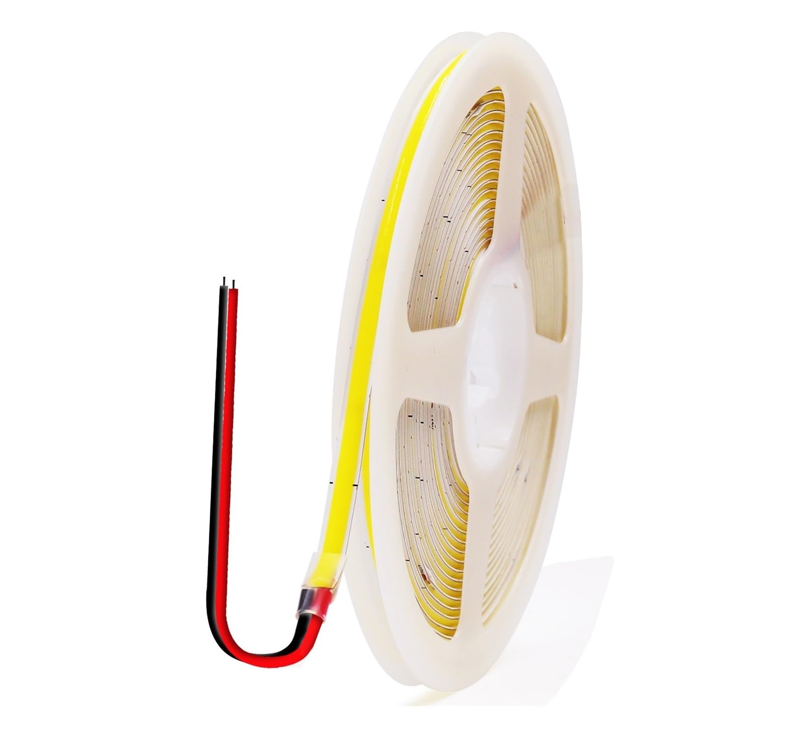 wenwendianzi USB COB LED Strip 3mm 5mm 8mm Width 12V 320LEDs Flexible LED Strip Light with Adhesive High Density Linear Lighting(Warm white,12V 5MM 2PIN WIRE_5M)