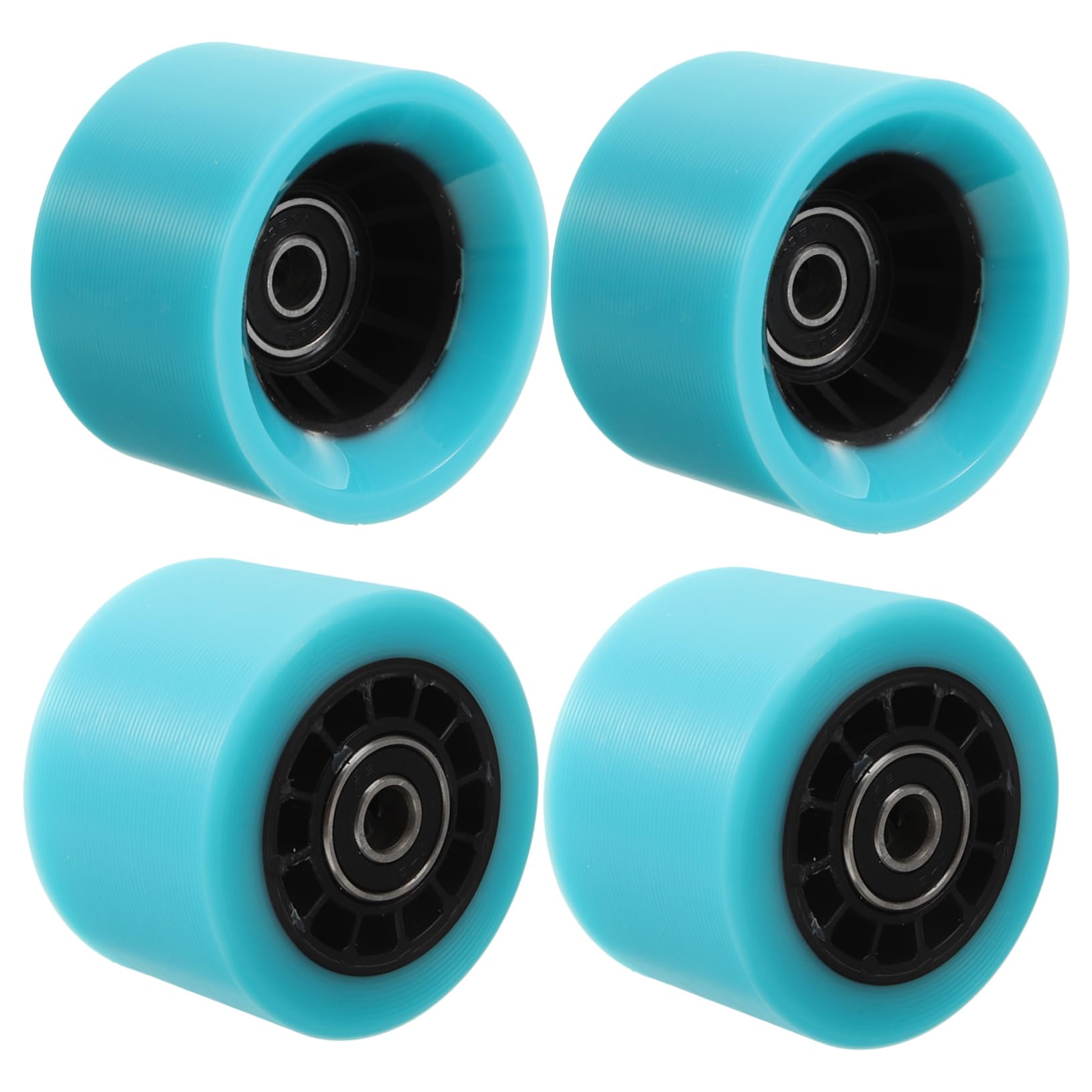 Mikikit 4pcs Roller Skate Wheels Set Replacement for Skating Double Row Pu Wheel Skates