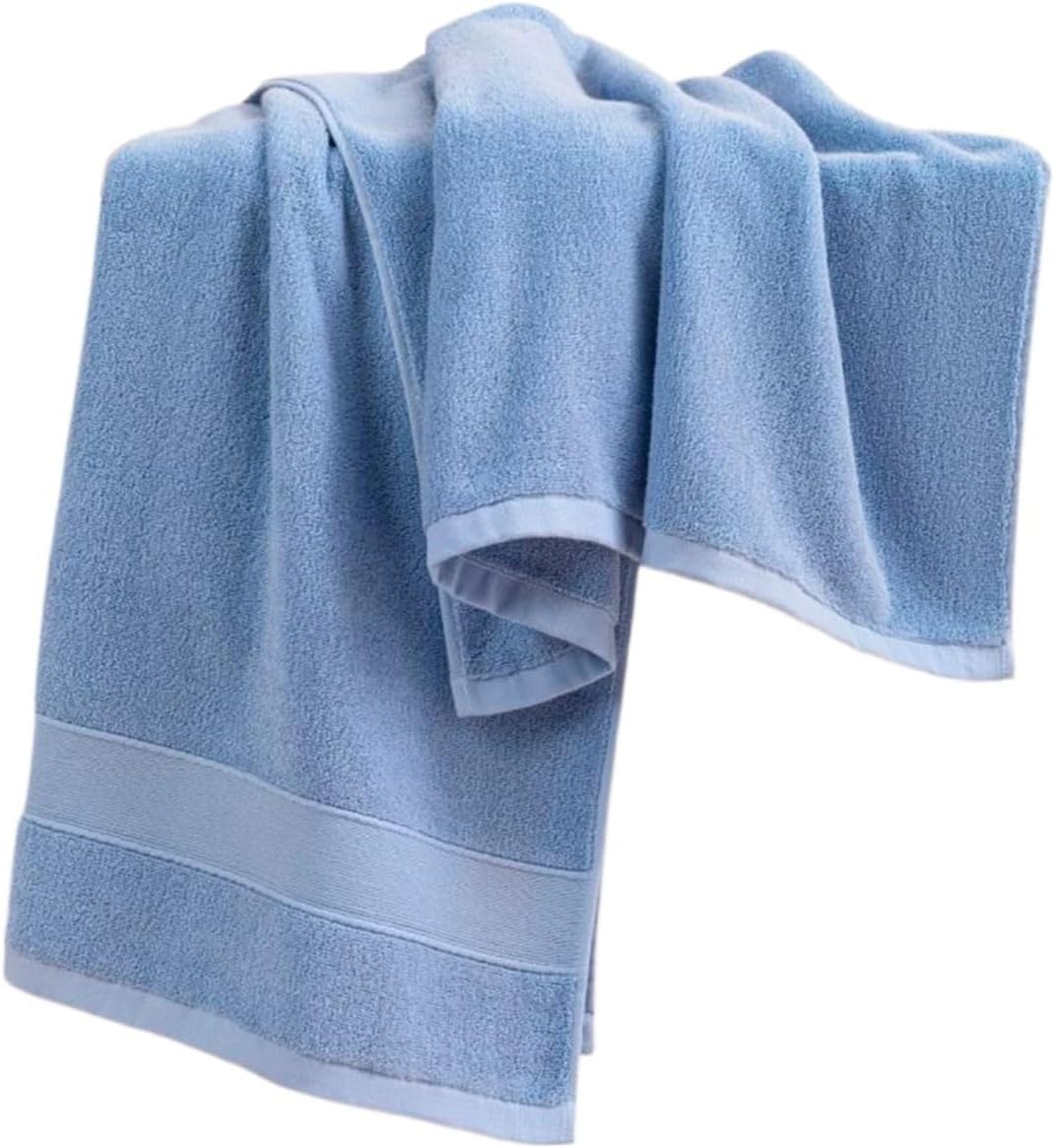 3-Pack Soft Cotton Bath Towels, Absorbent Face Towels and Washcloths(Blue)