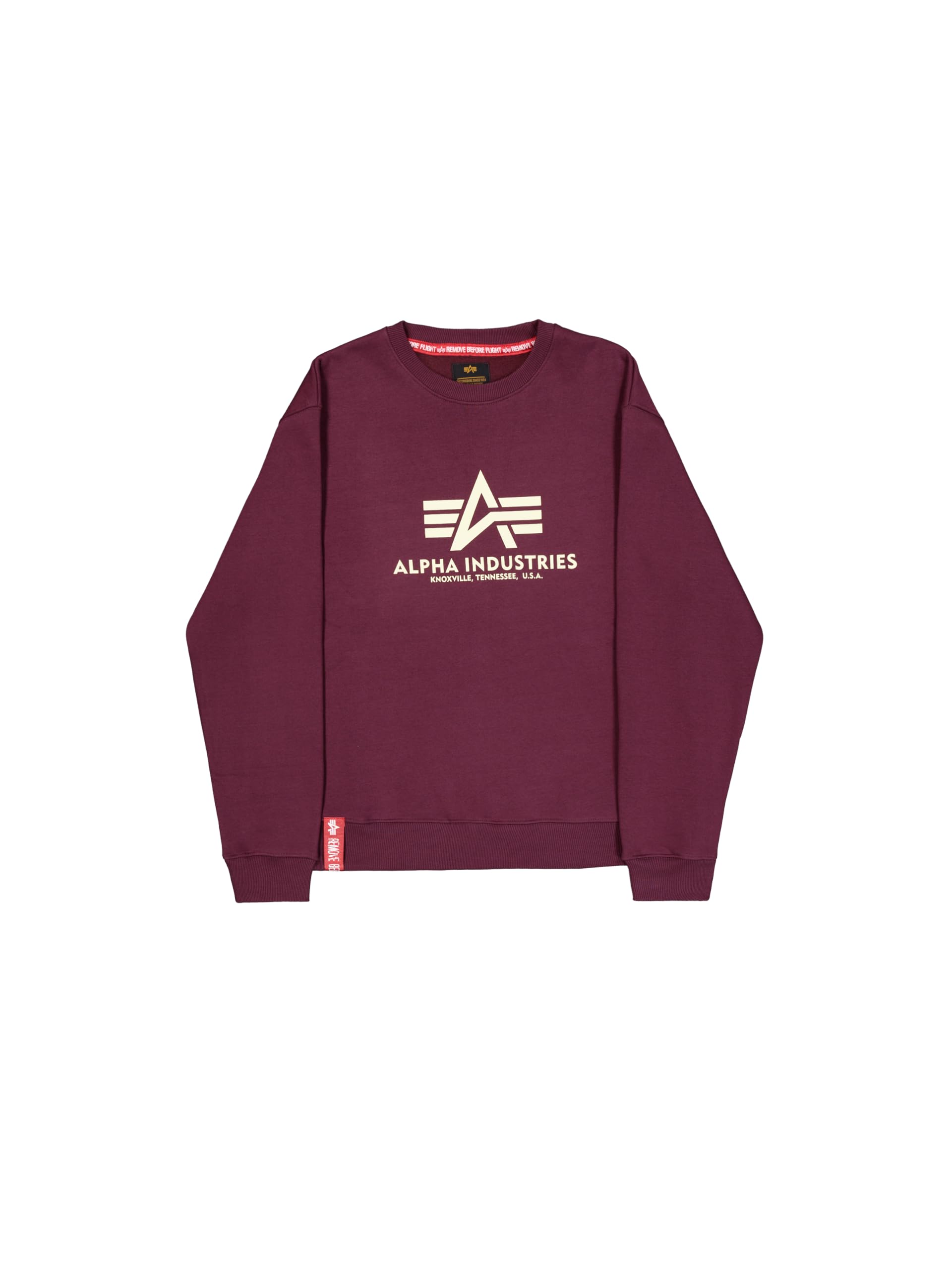 Alpha Industries Herren Basic Sweatshirt, Dark Cherry, 3XL