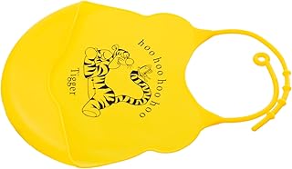 مريلة اطفال سيليكون لعمر 6 أشهر أصفر