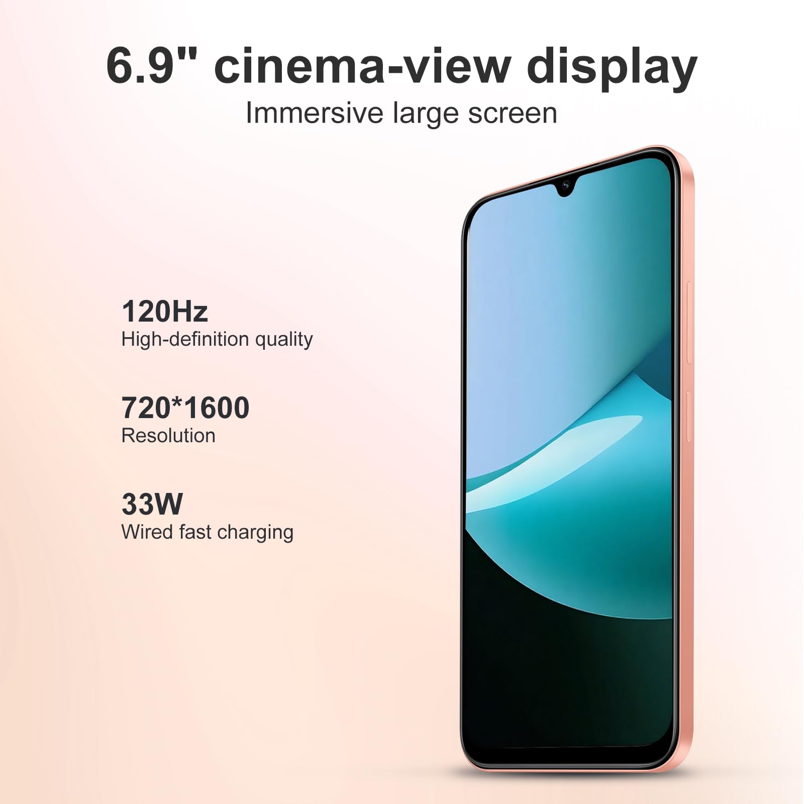 XIAOMI Redmi 15C 4+128GB Smartphone, Display 6.9" HD+ 120Hz, Batteria 6000mAh, Fotocamera 50MP, Processore Octa-Core, Supporta la ricarica rapida da 33 W, Senza Caricatore-Arancione crepuscolo
