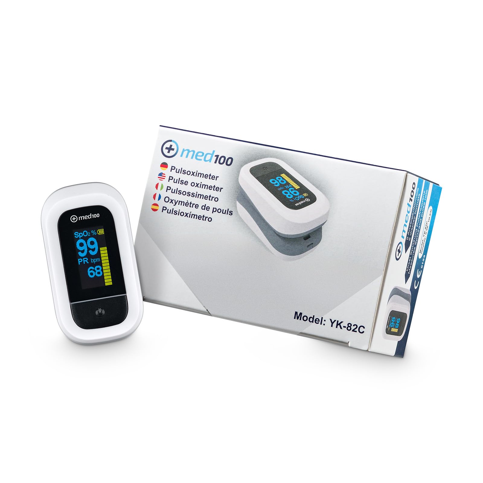 Premium Pulsoximeter – Präzise Messung von Sauerstoffsättigung (SpO₂) & Herzfrequenz, Finger-Oximeter mit OLED-Farbdisplay, schmerzfreie Anwendung, ideal für Zuhause, Sport & Reisen
