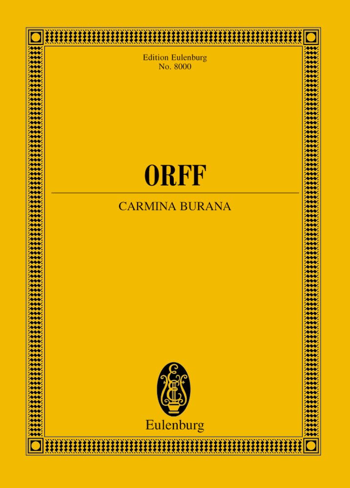 Carmina Burana - Orff | Choral Study Score Sheet Music for Intermediate Choir | Chorus and Orchestra Score for Students and Conductors |Classical Vocal Orchestral Work for Study Rehearsal and Analysis