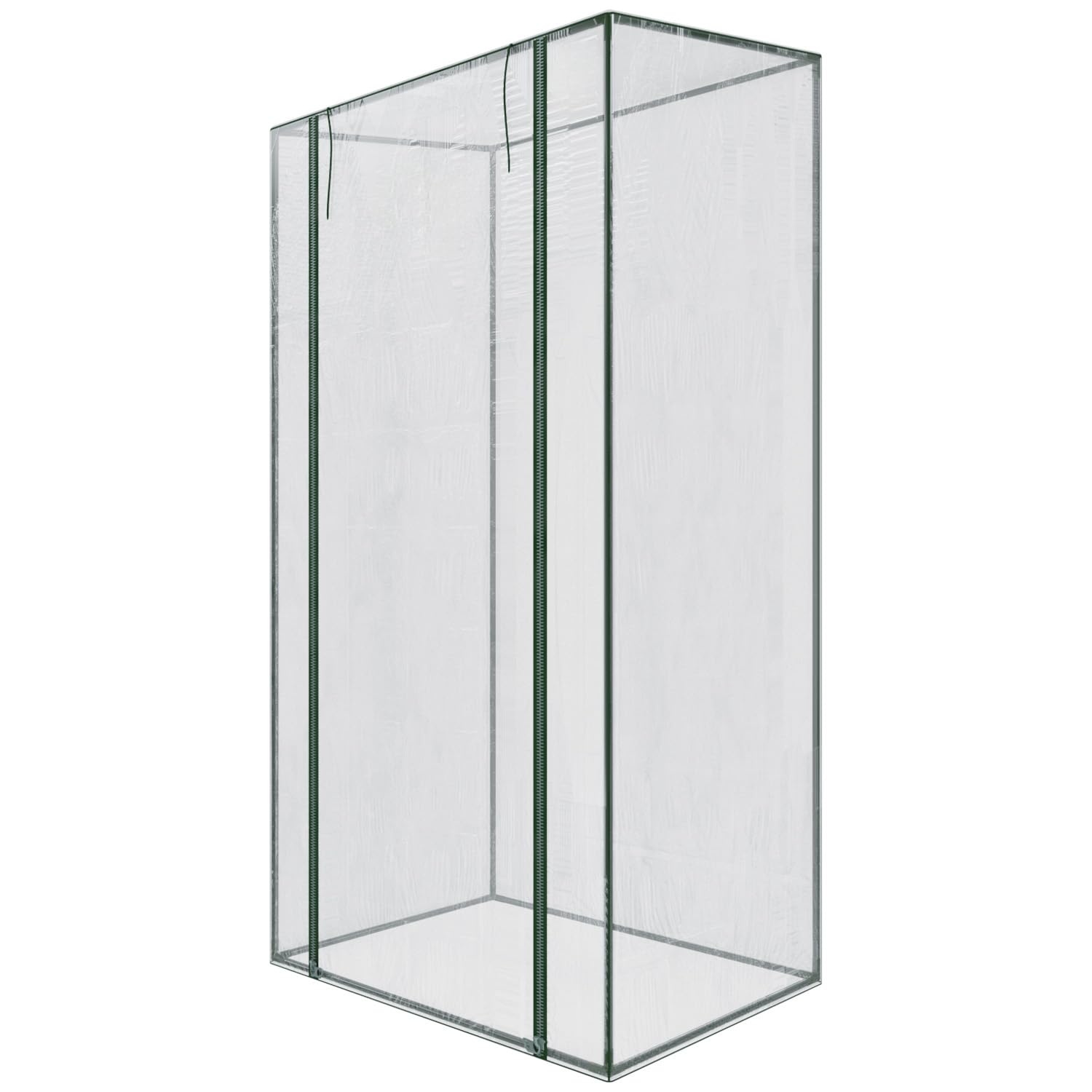 Serra Per Orto Giardino Terrazzo Balcone Senza Ripiani Struttura Metallo Verniciato Telo Trasparente In PVC Porta Avvolgibile Apertura A Cerniera Protezione Piante Giardinaggio 95 x 70 x 190 Cm