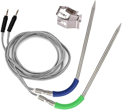 Sonda de carne de repuesto para Weber iGrill 2 Termómetro con 2 clips de sonda para Weber iGrill Mini & iGrill 3 & iGrill Pro Sonda de repuesto