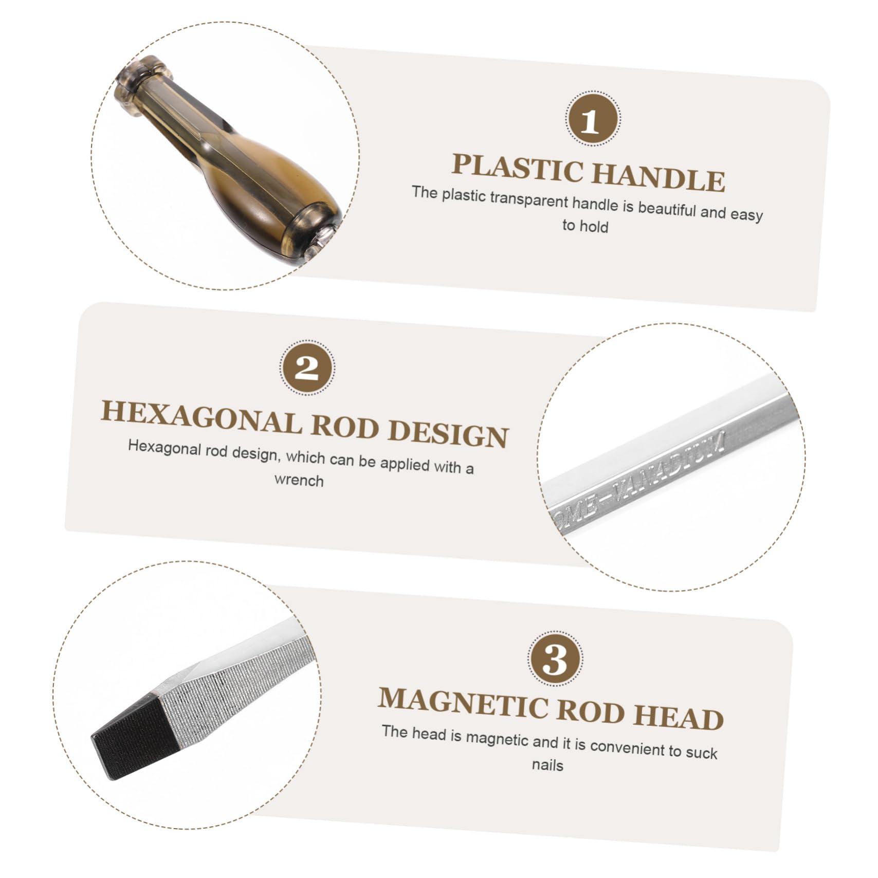 NUOBESTY 2 Set Cacciavite Magnetico Angolato Cacciavite A Cricchetto Cacciaviti Testa Piatta Avvitatore Di Famiglia Acciaio Cromo Vanadio Silver 2 Pezzi * 2