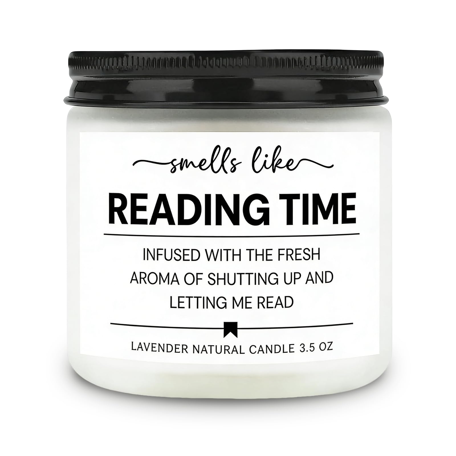 Regalo per gli amanti dei libri, elegante candela profumata alla lavanda, candela di cera di soia naturale profumata a lunga durata, regalo di compleanno per lettori e scrittori