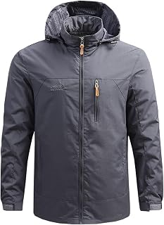 AOCRD Men's Lightweight Hooded Jacket Windbreaker Casual Outdoor Windproof Comfy Hoodies Coat Golf Jacket with Zip Pockets