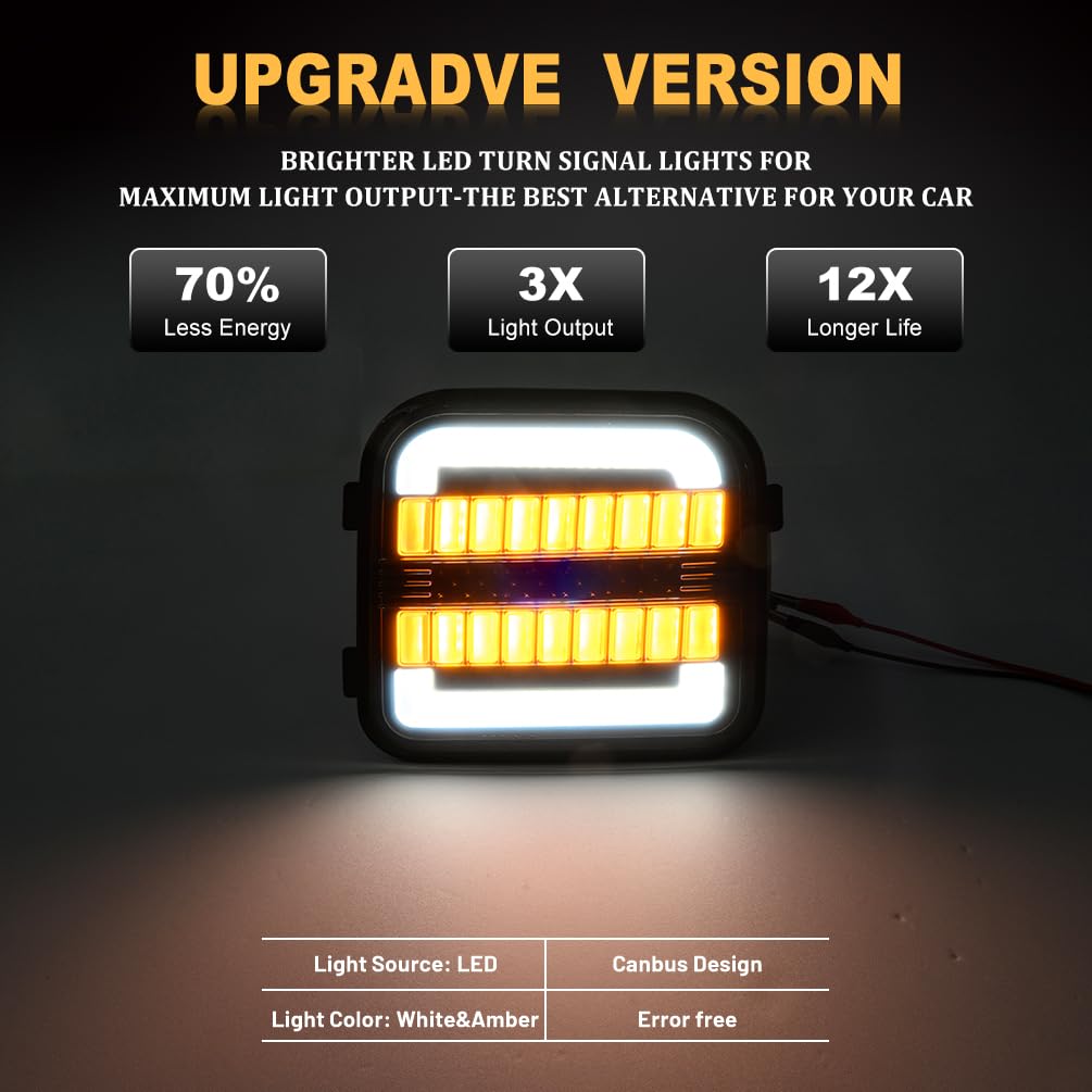 Amazon.co.jp: NJSBYL アンバー LED ウインカー ライト ハマー H3 H3T
