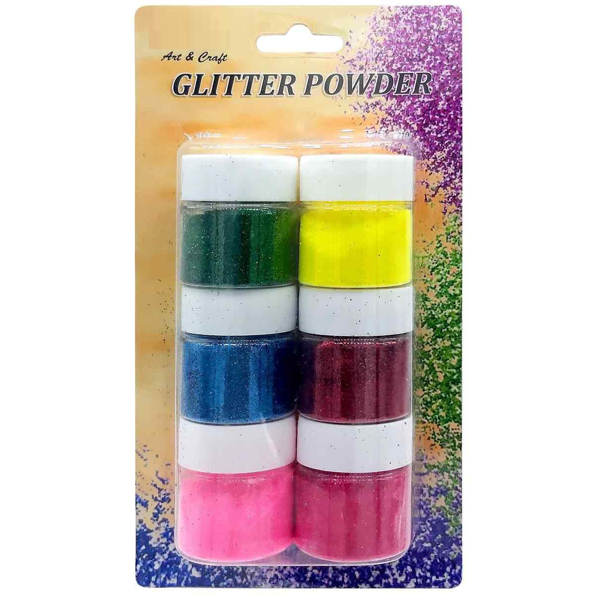 KRAFTMASTERS� Pack of 6 - Glitter Powder Super Creative for DIY Lovers, Also use Gel or Glitter Primer to Keep Your Sparkles Stay Longer, Easy to Remove with Water (10 Grams Each Color)-image-46