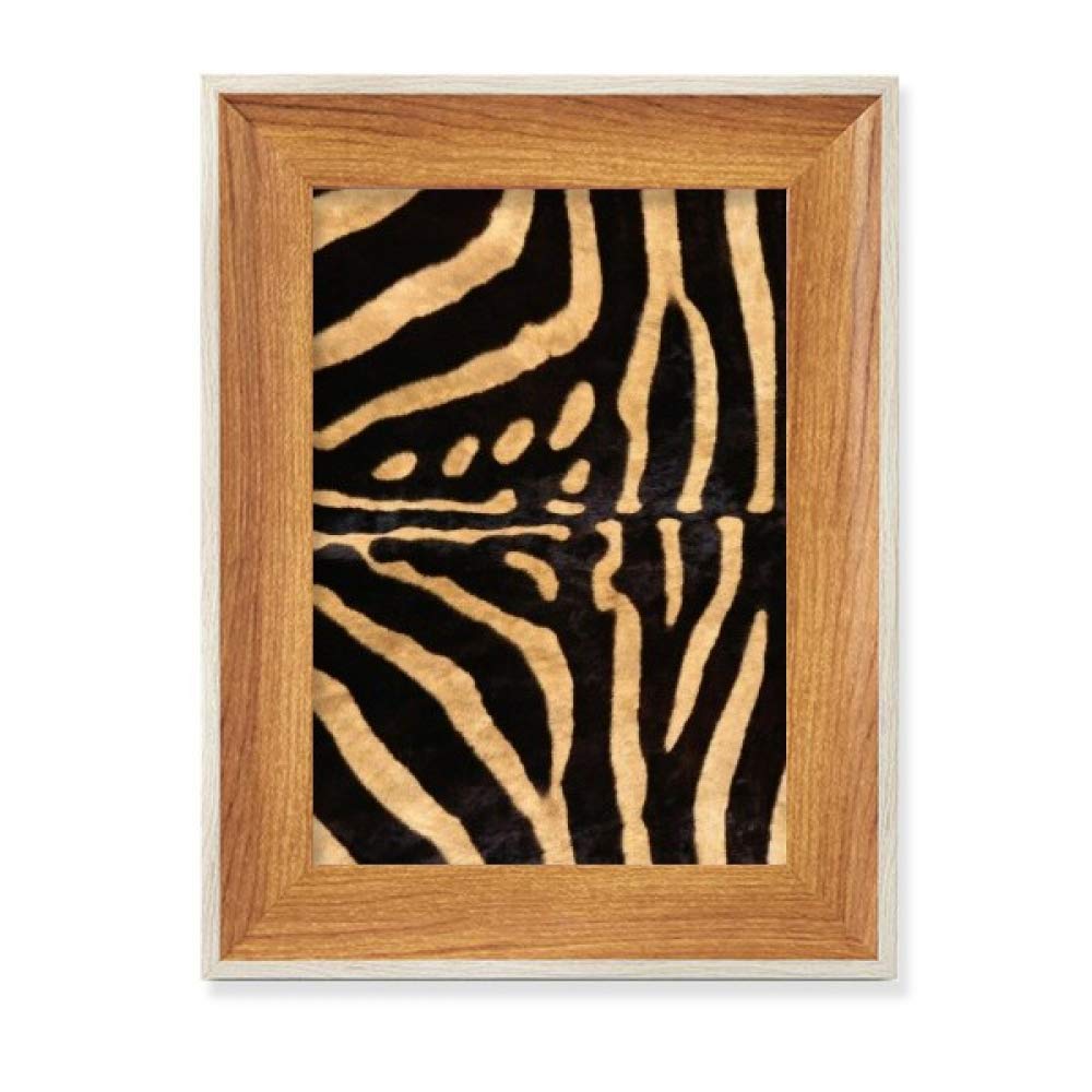 Peinture abstraite zèbre avec cadre en bois pour sublimer votre bureau