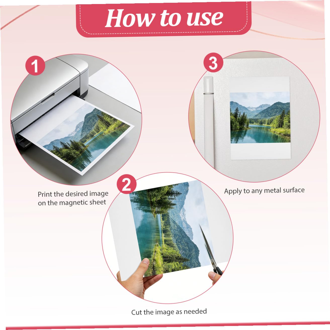 Feuilles Magnétiques Imprimables Format A4 pour Photos et Affiches Blanc Mat 10 Feuilles