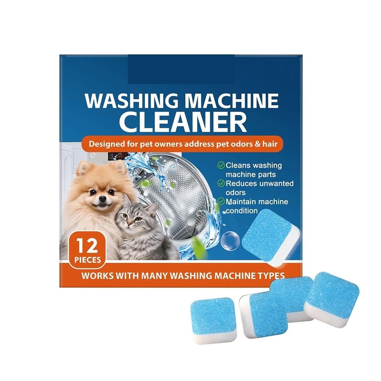 Waschmaschinenreiniger-Tabletten Waschmaschinenreiniger-Tabs Tiefenreinigung(5 Pack)